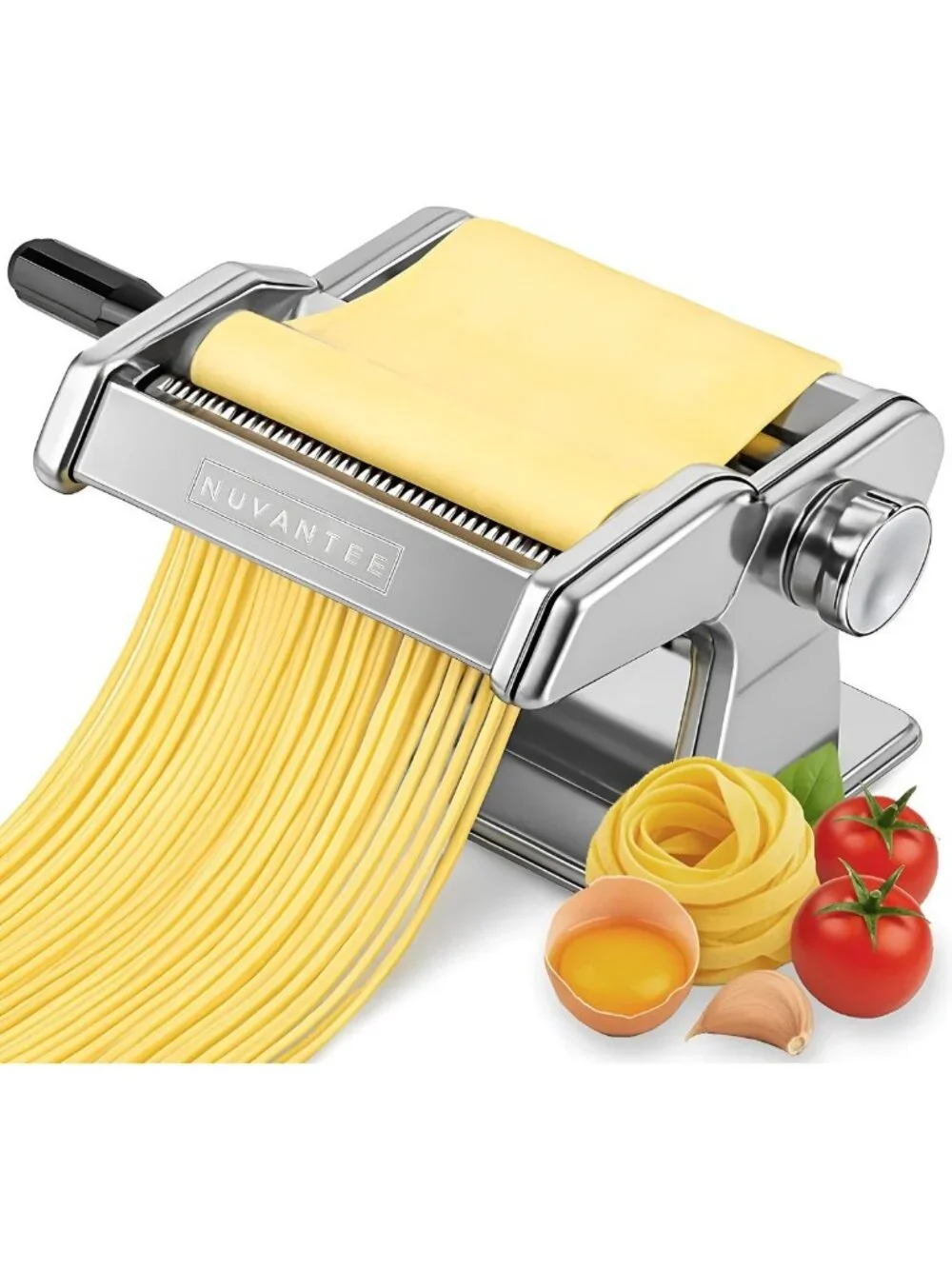 Adjustable Thickness Pasta Maker - 3-in-1 Noodle Machine with Rollers & Cutters